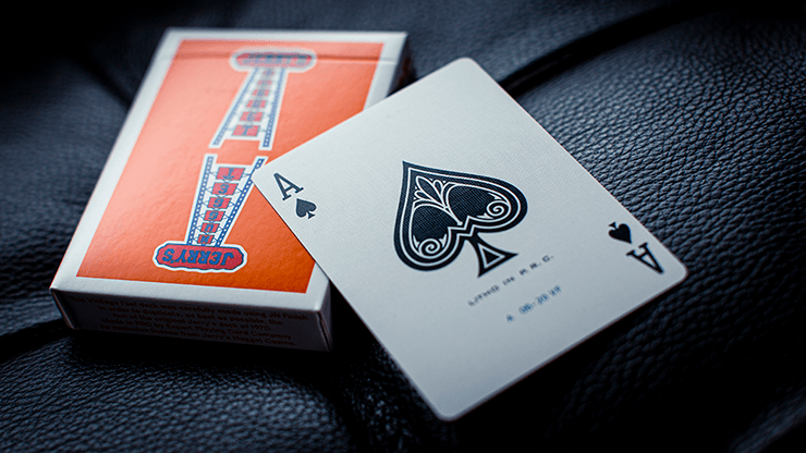 PlayingCardDecks.com-Vintage Feel Jerry's Nugget Orange Playing Cards EPCC