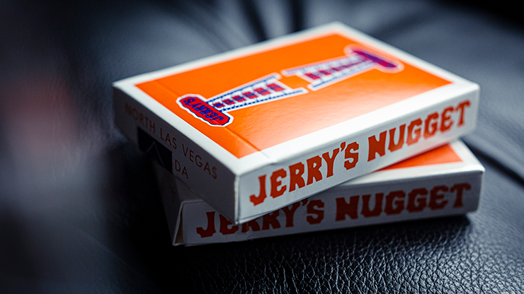 PlayingCardDecks.com-Vintage Feel Jerry's Nugget Orange Playing Cards EPCC