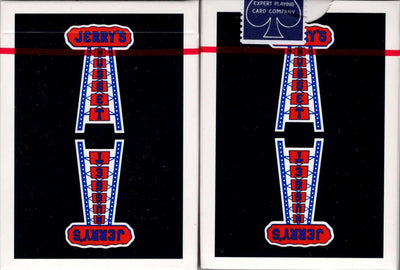 PlayingCardDecks.com-Vintage Feel Jerry's Nugget v2 Black Playing Cards EPCC