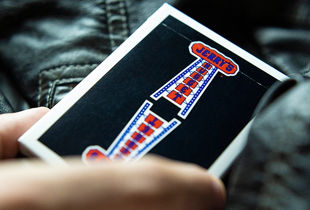 PlayingCardDecks.com-Vintage Feel Jerry's Nugget v2 Black Playing Cards EPCC
