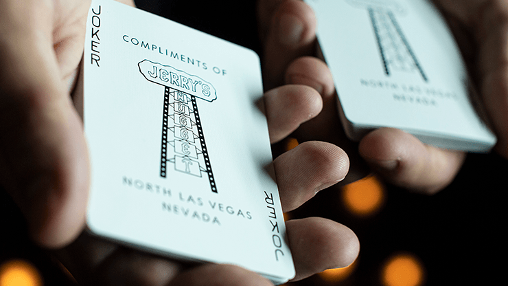 PlayingCardDecks.com-Vintage Feel Jerry's Nugget v2 Black Playing Cards EPCC