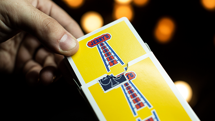 PlayingCardDecks.com-Vintage Feel Jerry's Nugget v2 Yellow Playing Cards EPCC