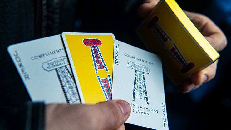 PlayingCardDecks.com-Vintage Feel Jerry's Nugget Yellow Gilded Playing Cards EPCC