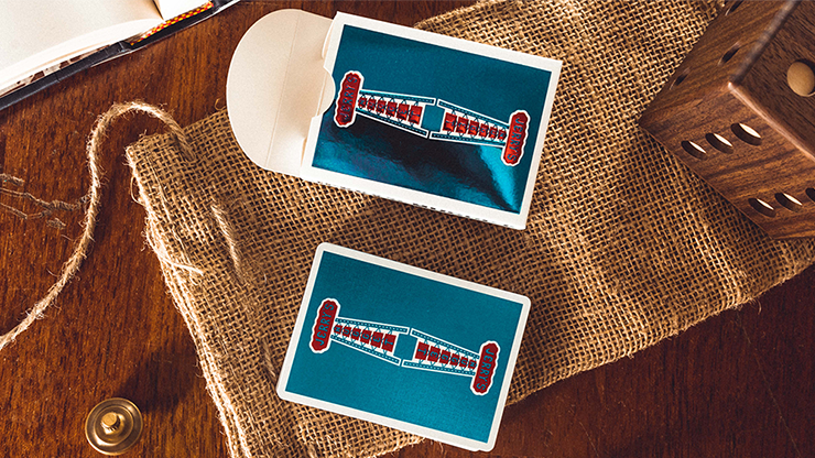 PlayingCardDecks.com-Vintage Feel Jerry's Nuggets Blue Foil Playing Cards EPCC