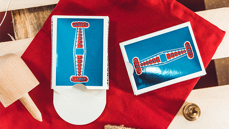 PlayingCardDecks.com-Vintage Feel Jerry's Nuggets Blue Foil Playing Cards EPCC