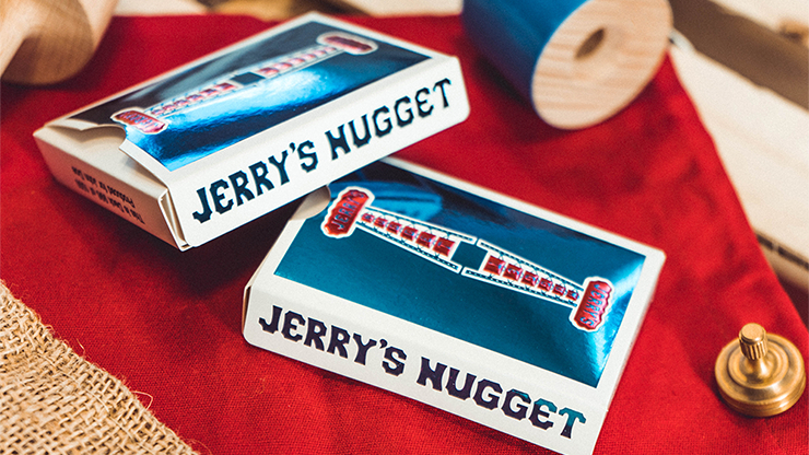 PlayingCardDecks.com-Vintage Feel Jerry's Nuggets Blue Foil Playing Cards EPCC