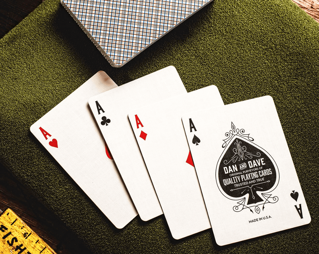 PlayingCardDecks.com-Vintage Plaid California Blue v2 Playing Cards USPCC