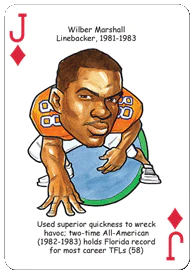 Florida Football Heroes Playing Cards