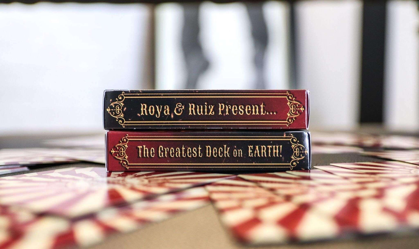 PlayingCardDecks.com-Circus Nostalgic Red Gilded Playing Cards USPCC