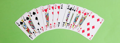 Typical Bridge Card Hand Showing Thirteen Cards