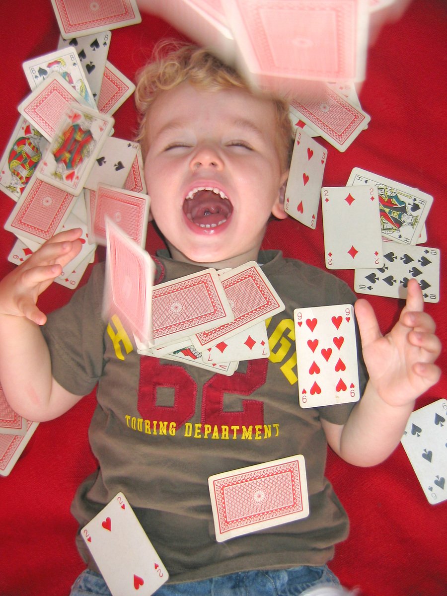 Kid with Playing Cards - Caption Contest!