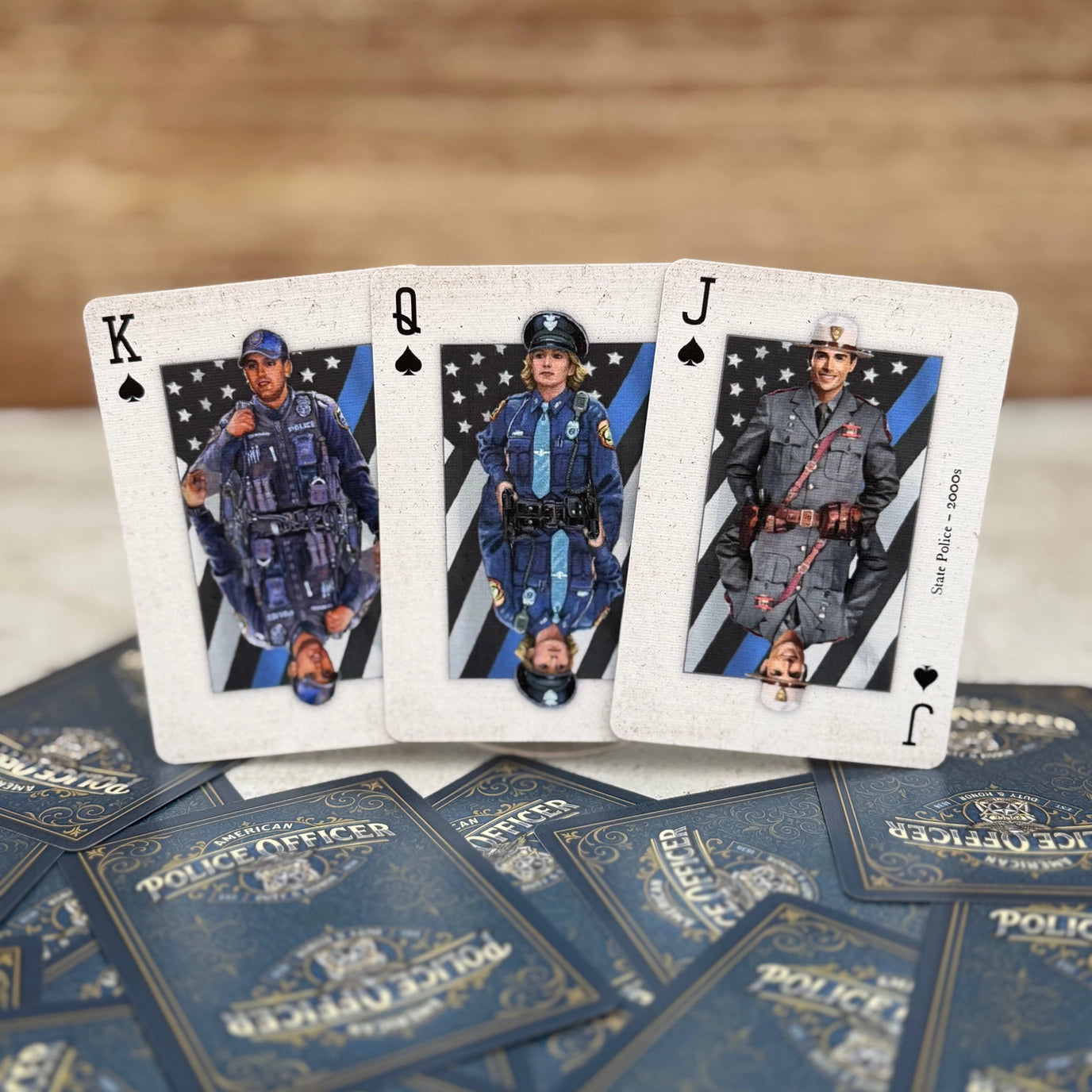 Police Officer Playing Cards