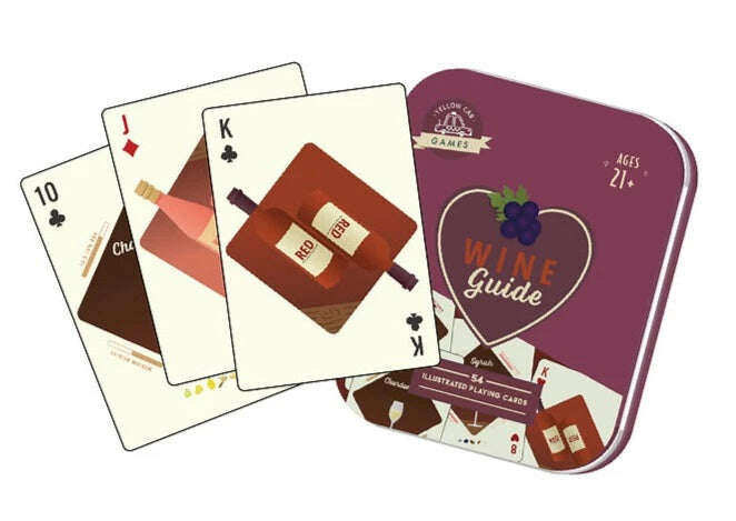 PlayingCardDecks.com-Wine Guide Playing Cards In Tin