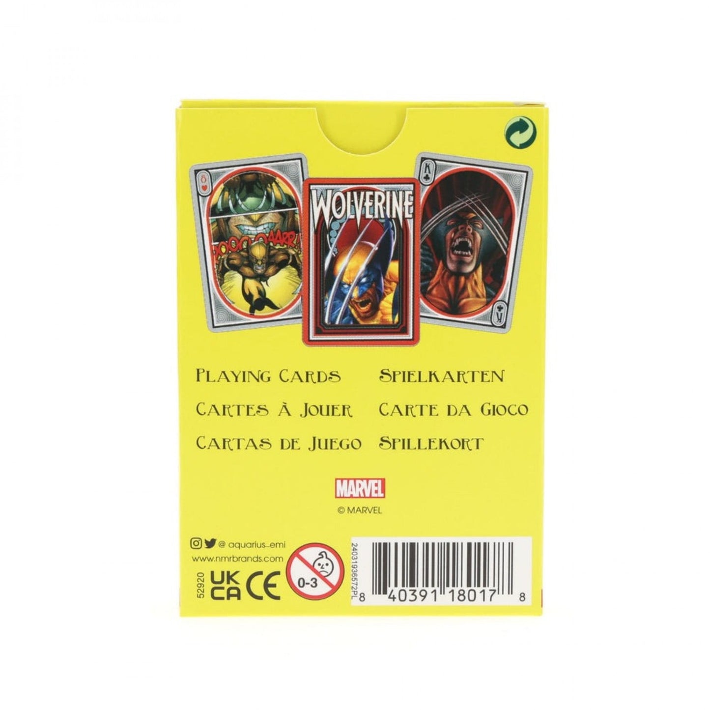 Marvel Wolverine Playing Cards by Aquarius