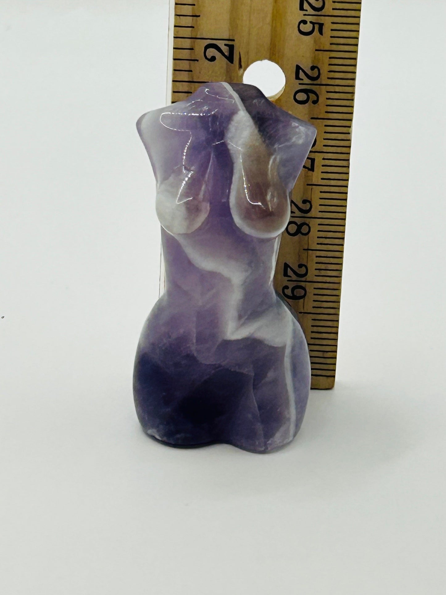 Amethyst Female Torso Carving