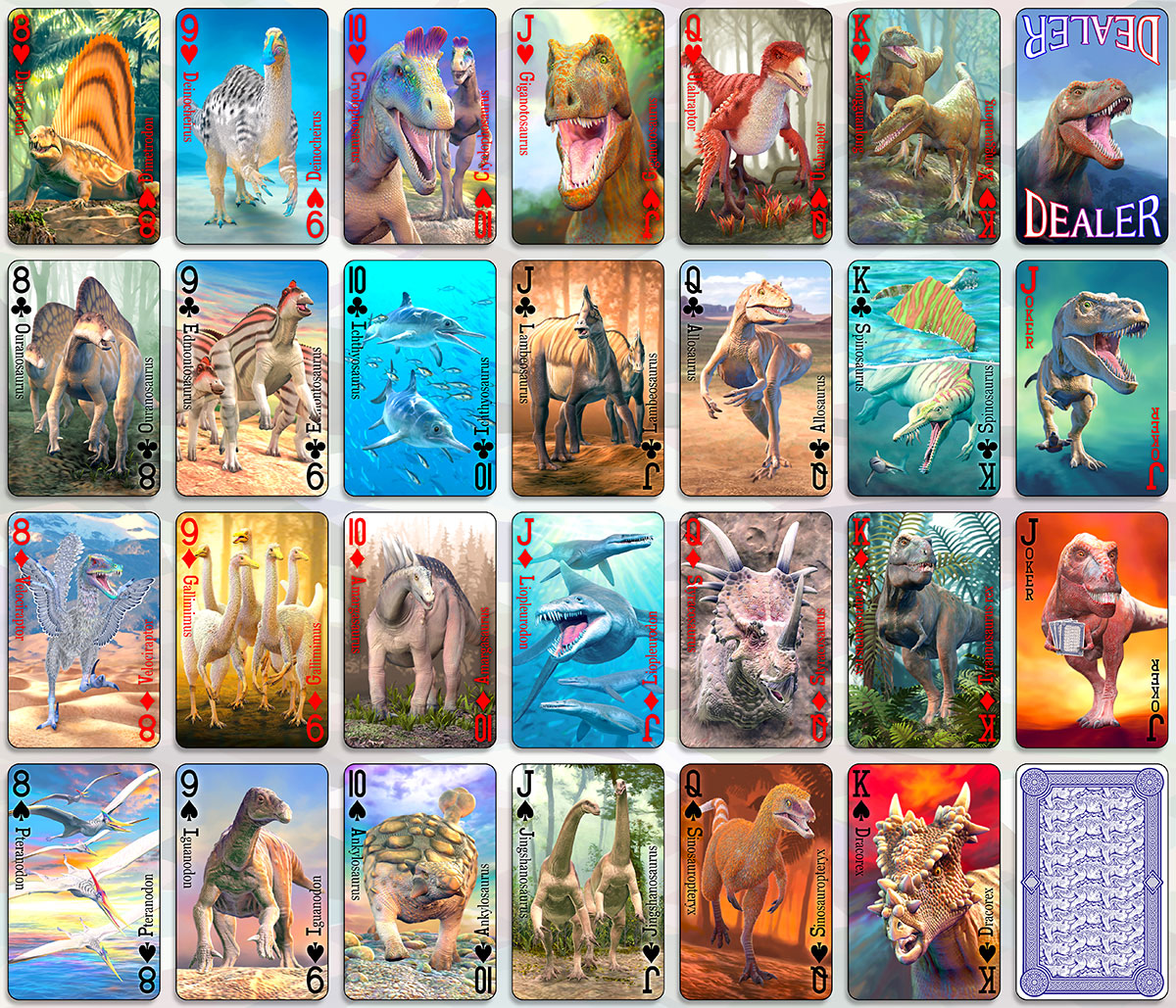3D Playing Cards - Dinosaurs