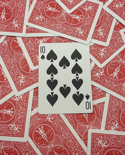 Red One-Way Forcing Deck - 10 of Spades