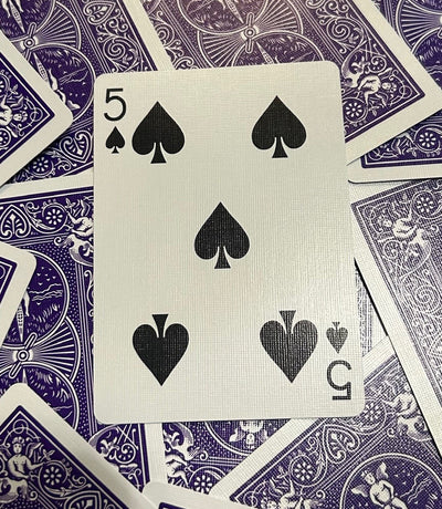 Purple One-Way Forcing Deck - 5 of Spades