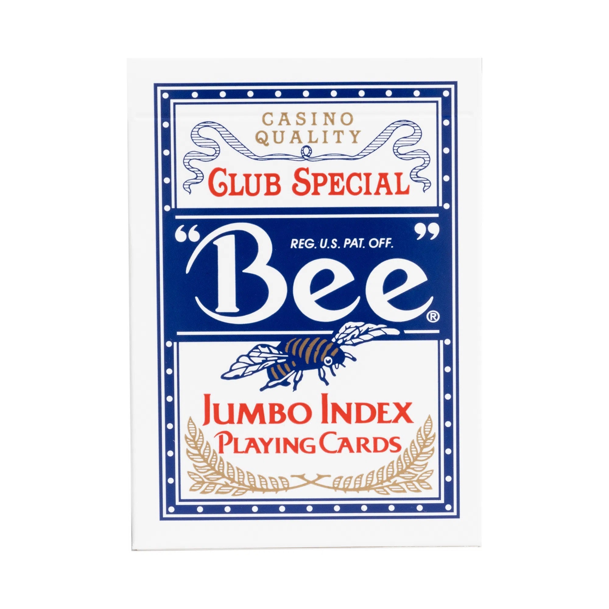 Bee Jumbo Index Blue Playing Cards - Casino Quality