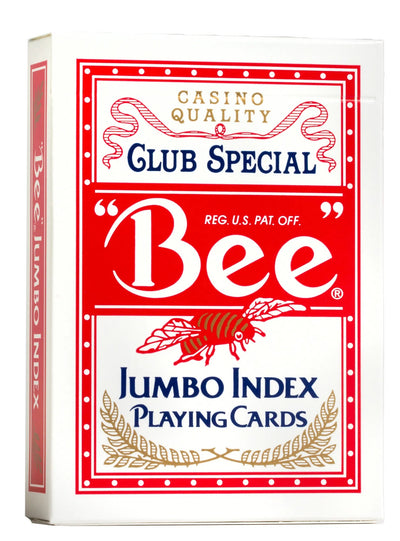 Bee Jumbo Index Red Playing Cards - Casino Quality
