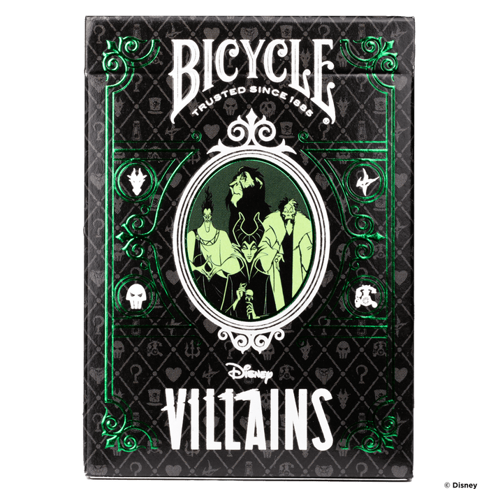 Disney Villains Inspired Green Bicycle Playing Cards