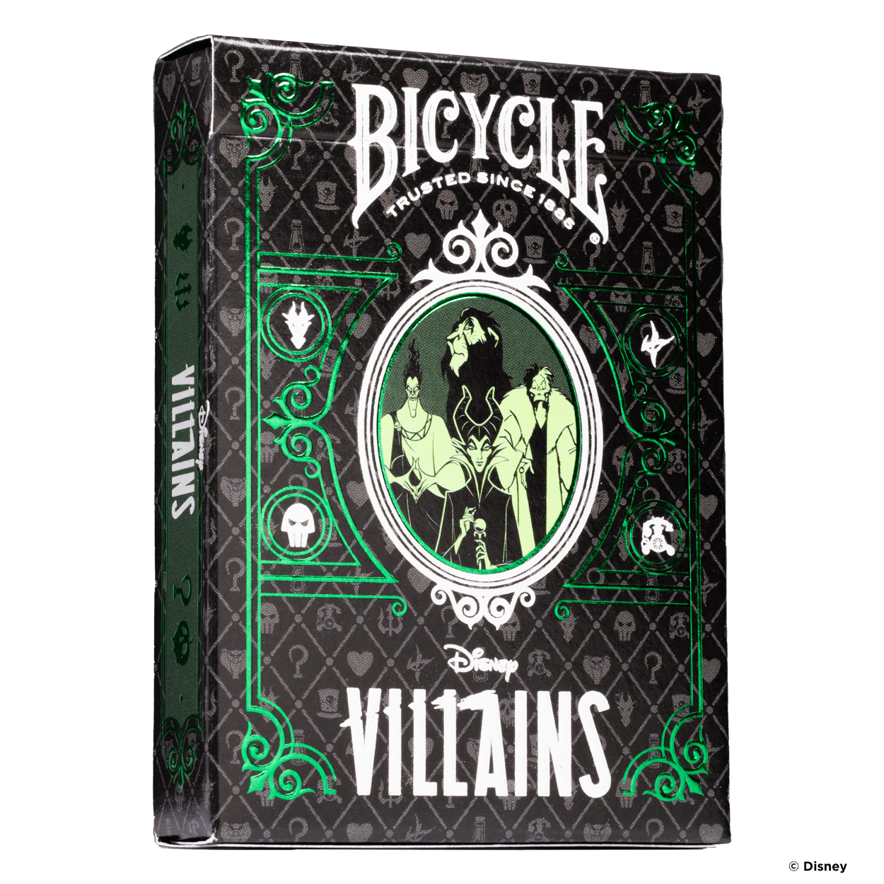 Disney Villains Inspired Green Bicycle Playing Cards