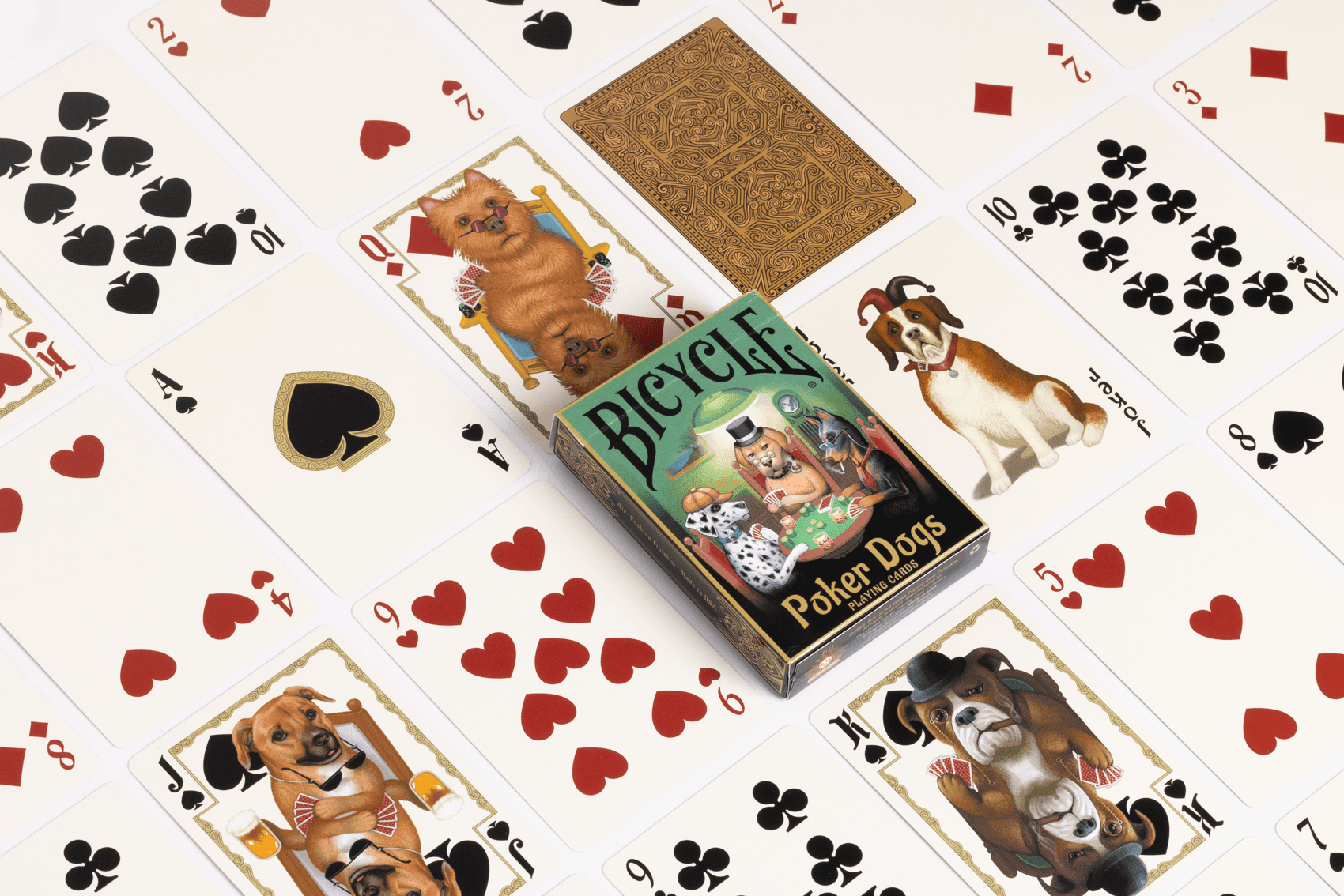 PlayingCardDecks.com-Poker Dogs Bicycle Playing Cards