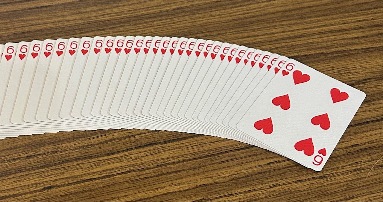 Red One-Way Forcing Deck - 6 of Hearts