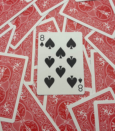 Red One-Way Forcing Deck - 8 of Spades