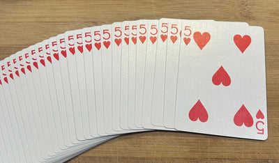 Blue One-Way Forcing Deck - 5 of Hearts