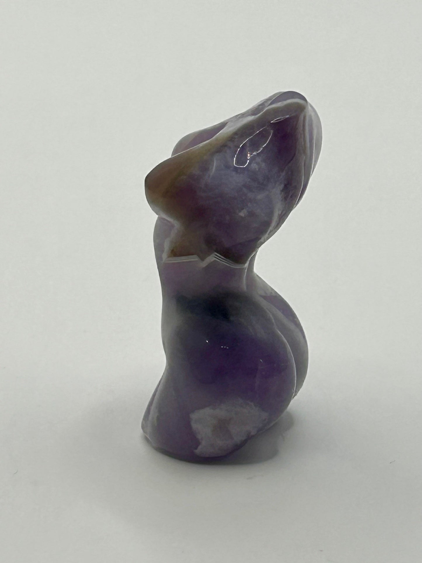 Amethyst Female Torso Carving