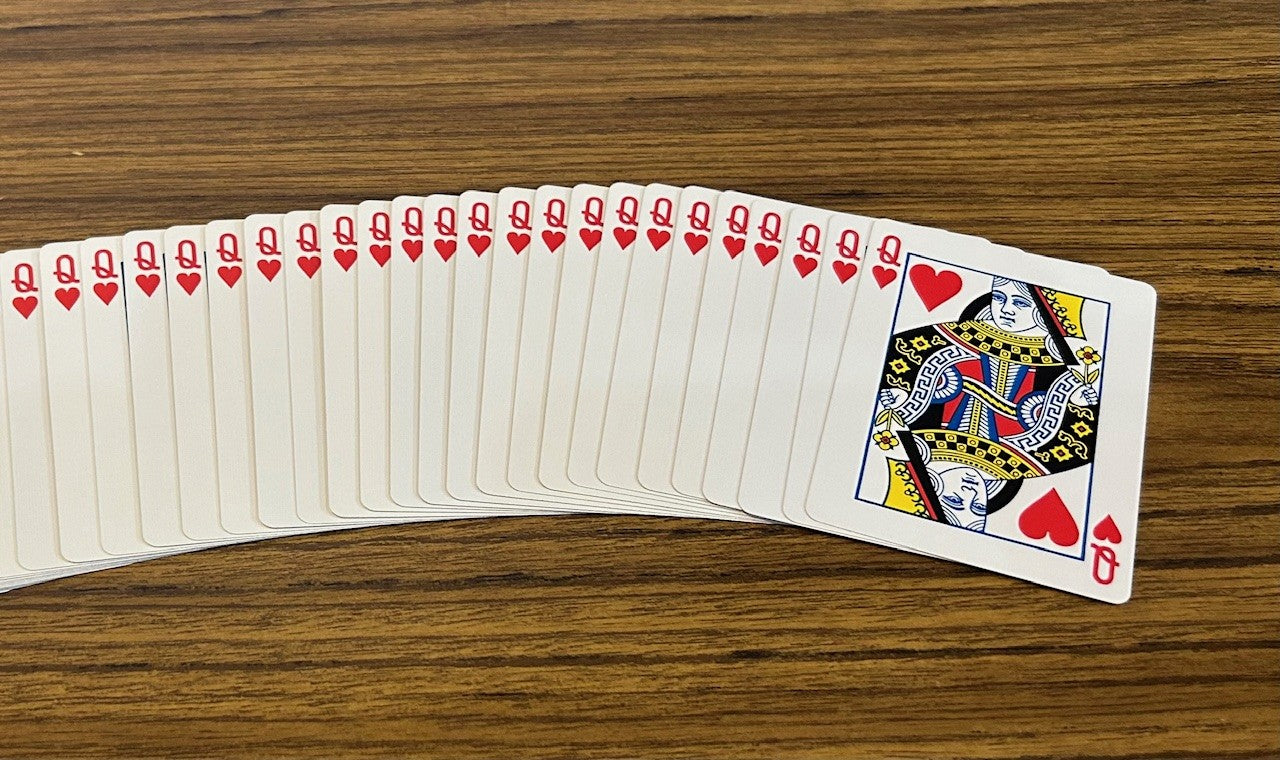 Red One-Way Forcing Deck - Queen of Hearts