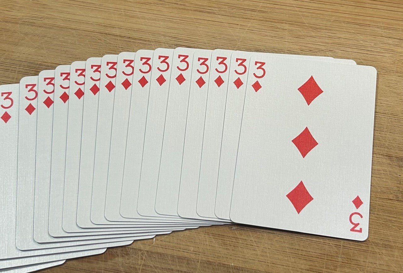 Blue One-Way Forcing Deck - 3 of Diamonds