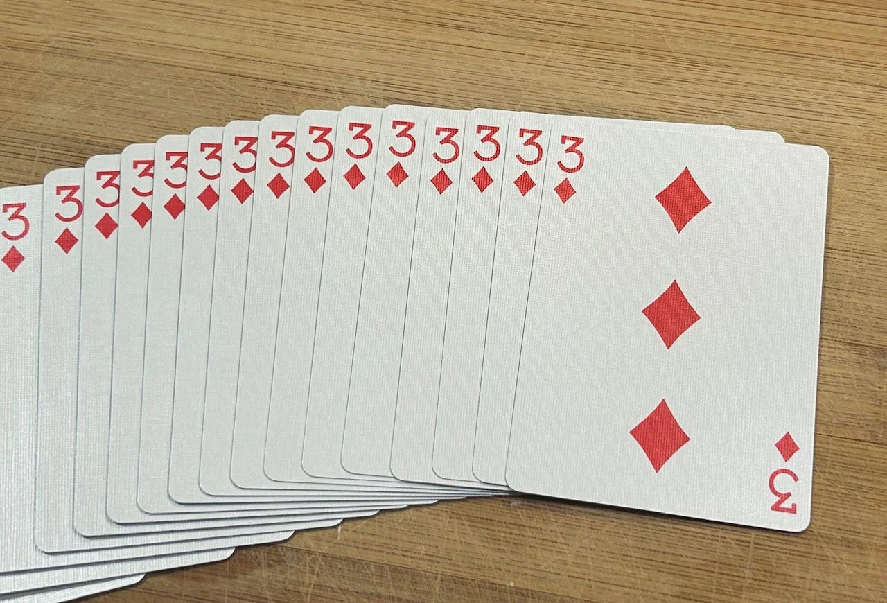 Purple One-Way Forcing Deck - 3 of Diamonds