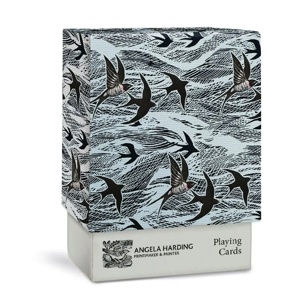 Angela Harding - Swallows Playing Card by M&G