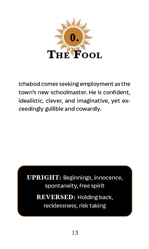 The Legend of Sleepy Hollow Tarot - Headless Horseman Edition