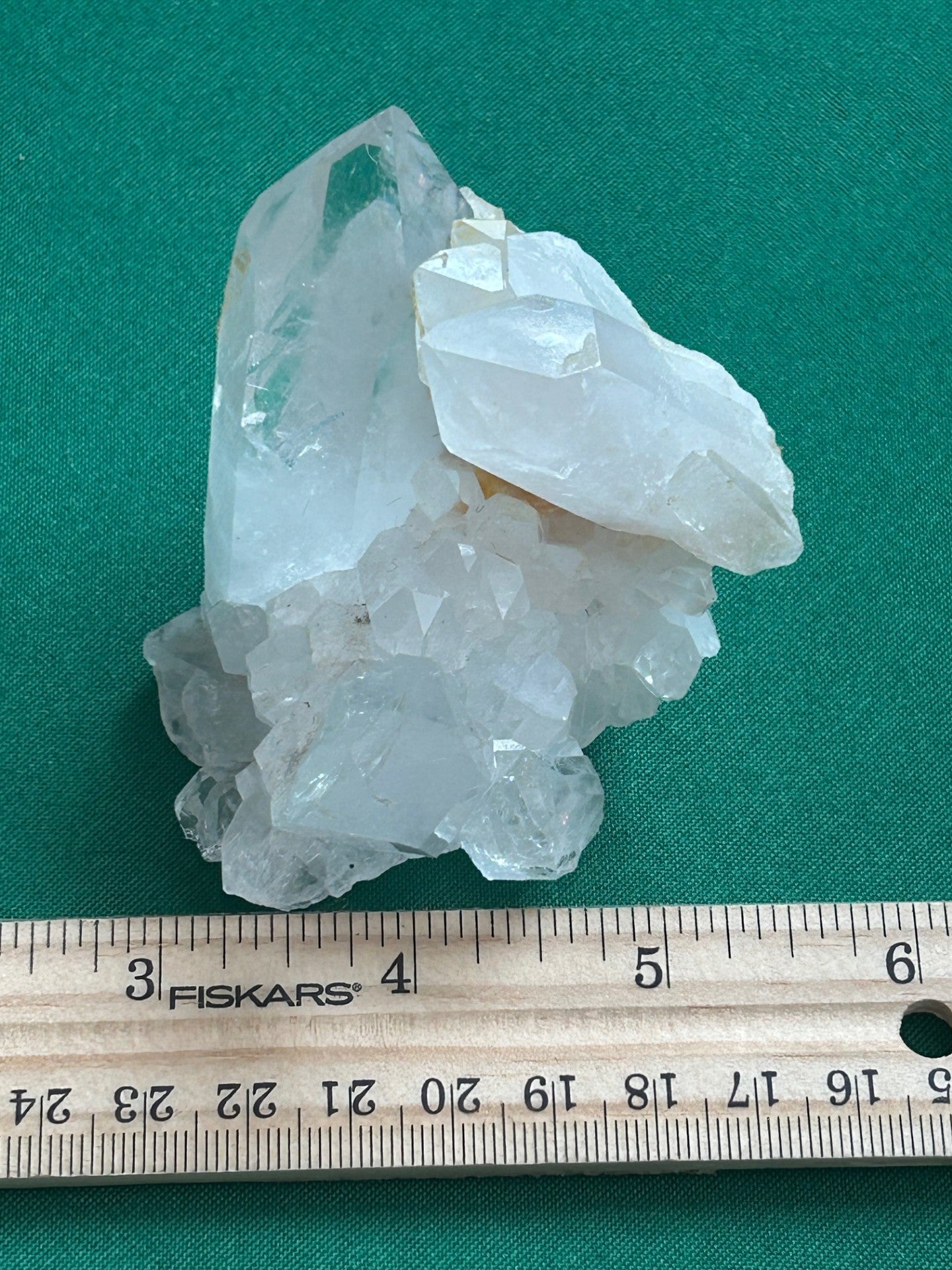 Clear Quartz Cluster with Iron Oxide Inclusions