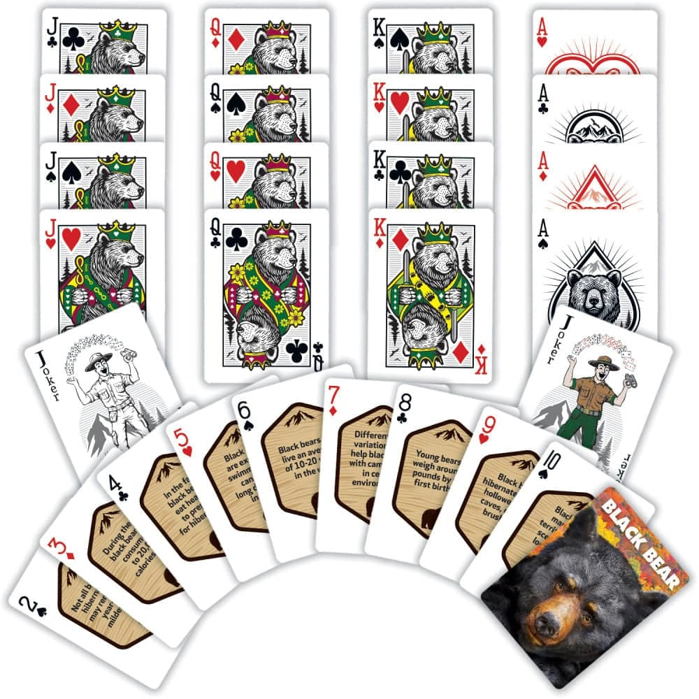 Black Bear Playing Cards by Masterpieces