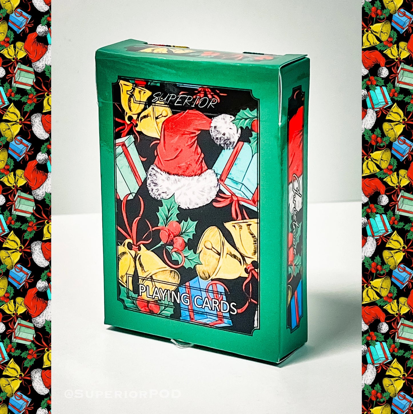 Green Christmas Playing Cards