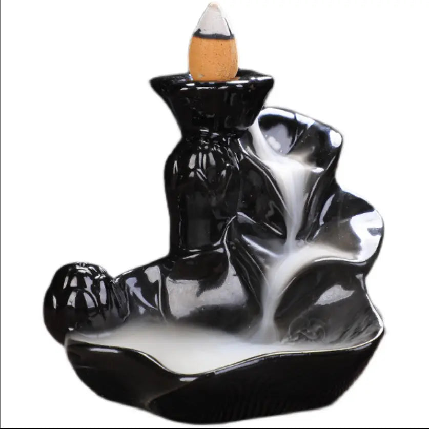 Cascade Ceramic Backflow Burner - Black