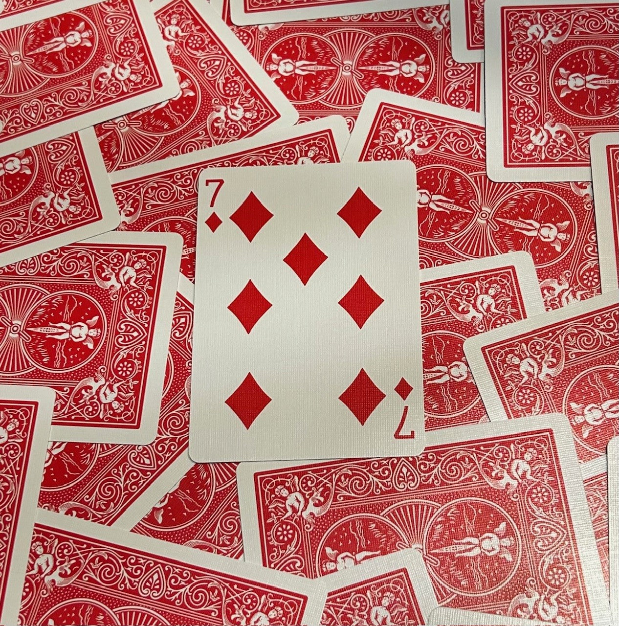 Red One-Way Forcing Deck - 7 of Diamonds