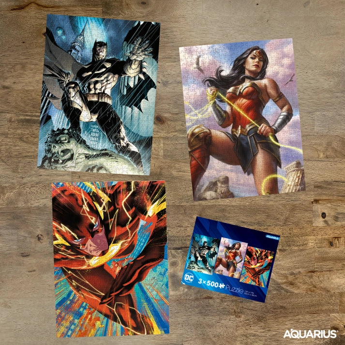 Dc Comics 3 X 500 Piece Jigsaw Puzzle Set