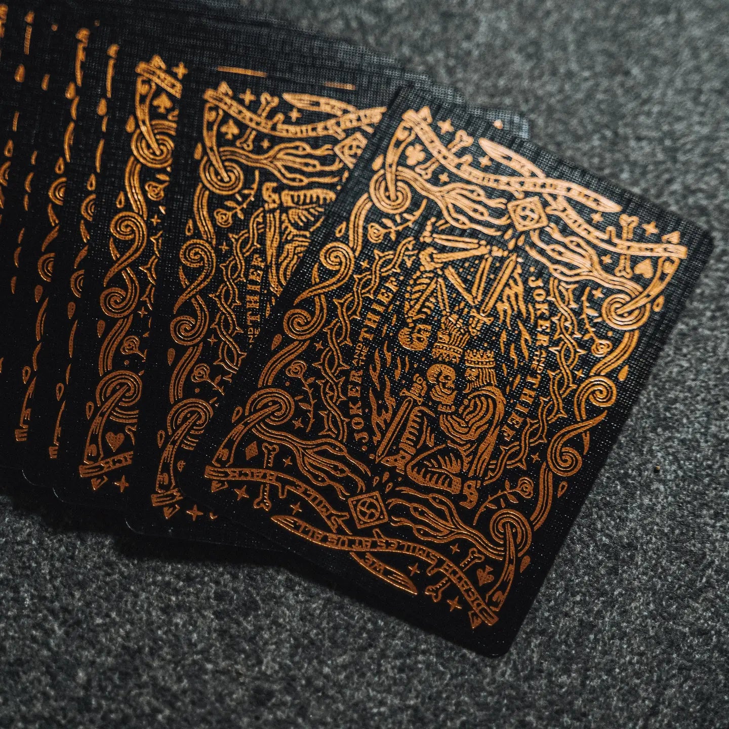 JT Crown Playing Cards - Black and Gold Foil Gilded Limited Edition - 1 of 500