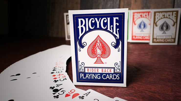 Blue Rider Back Bicycle Playing Cards