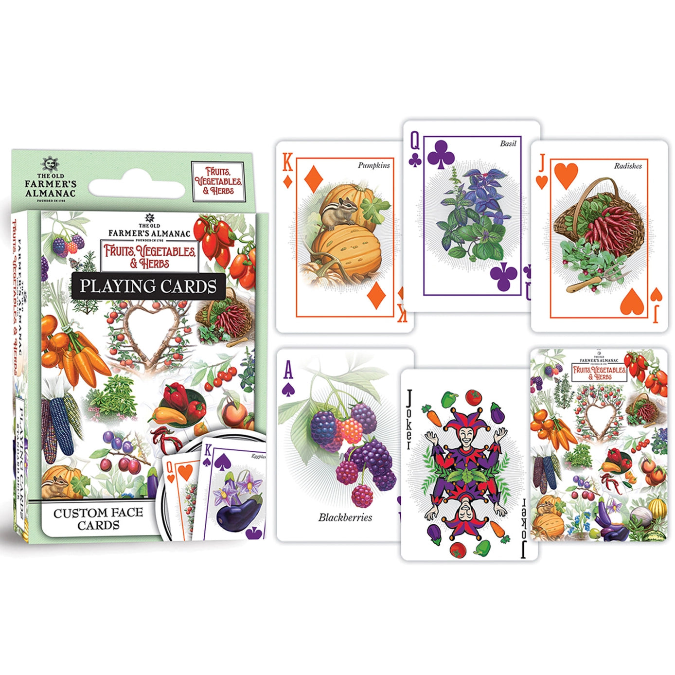 Farmer's Almanac - Fruits, Vegetables, & Herbs Playing Cards by Masterpieces