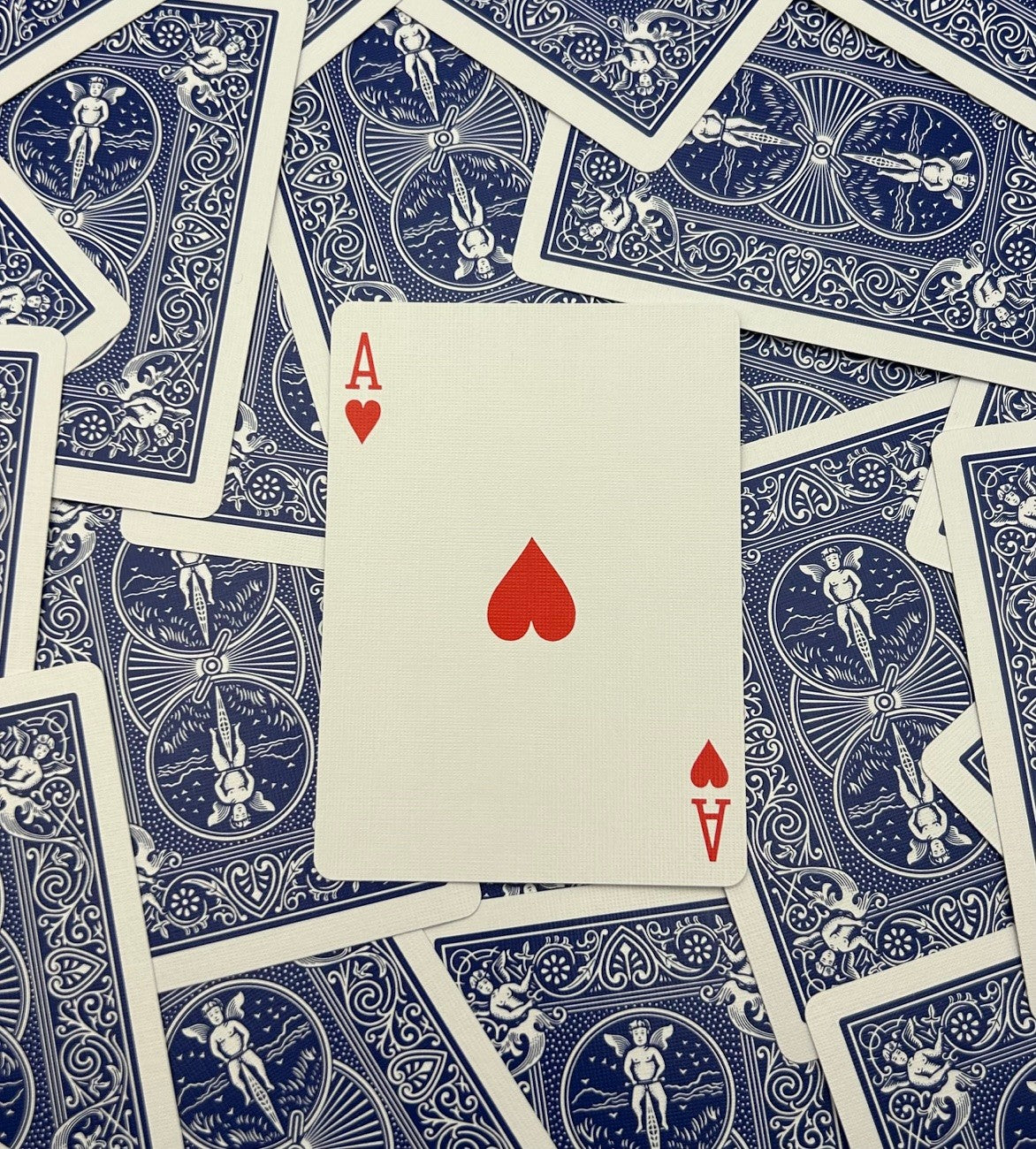 Blue One-Way Forcing Deck - Ace of Hearts