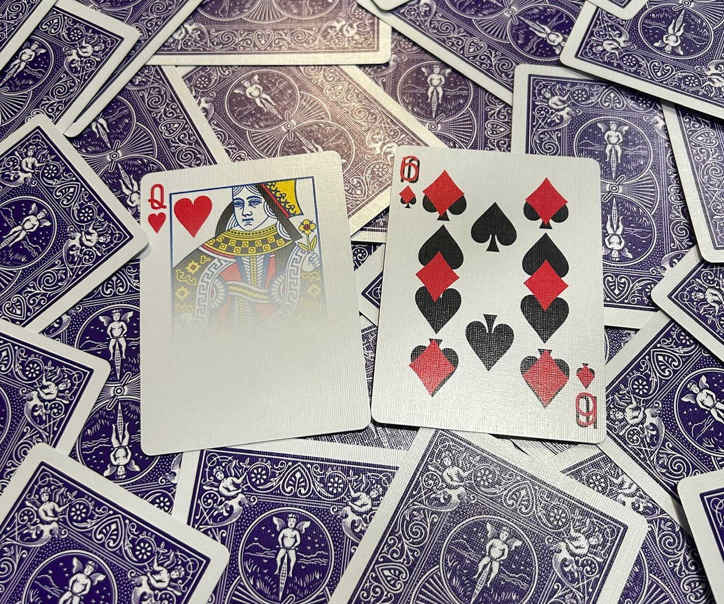 Purple One-Way Forcing Deck - 5 of Spades