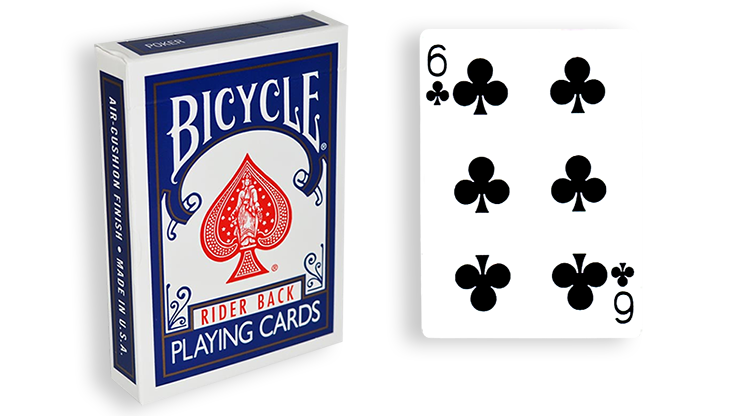 Blue One Way Forcing Deck - 6 of Clubs