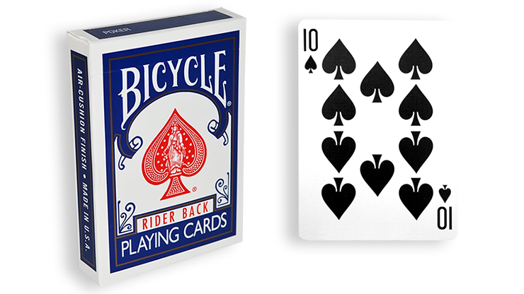 Blue One-Way Forcing Deck - 10 of Spades