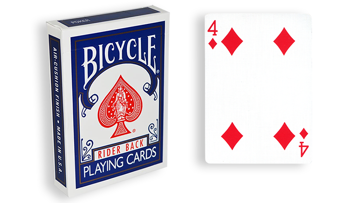Blue One-Way Forcing Deck - 4 of Diamonds